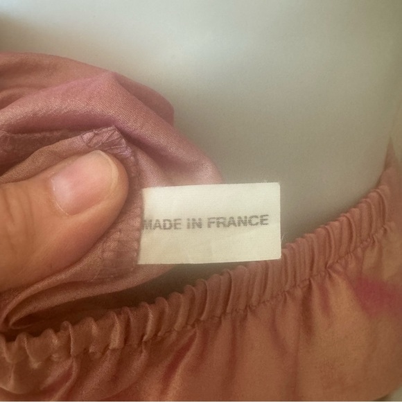 LILITH France Midi Skirt Iridescent Shimmer Rose Pink Pleated A-Line Size Large - Picture 11 of 16